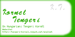 kornel tengeri business card